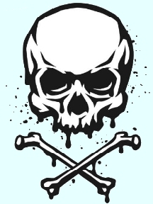 Gruesome skull & crossbones